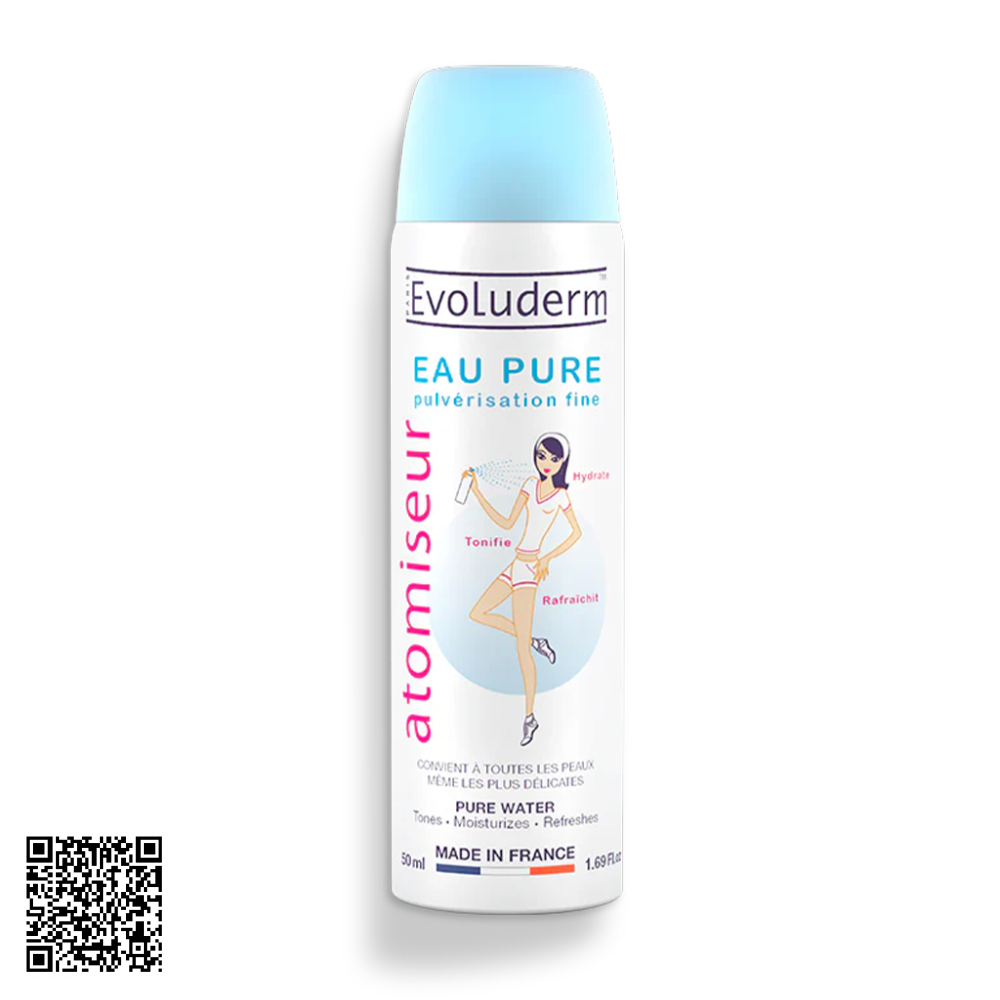 Xịt Khoáng Evoluderm Cấp Nước & Làm Dịu Da 50ml từ Pháp