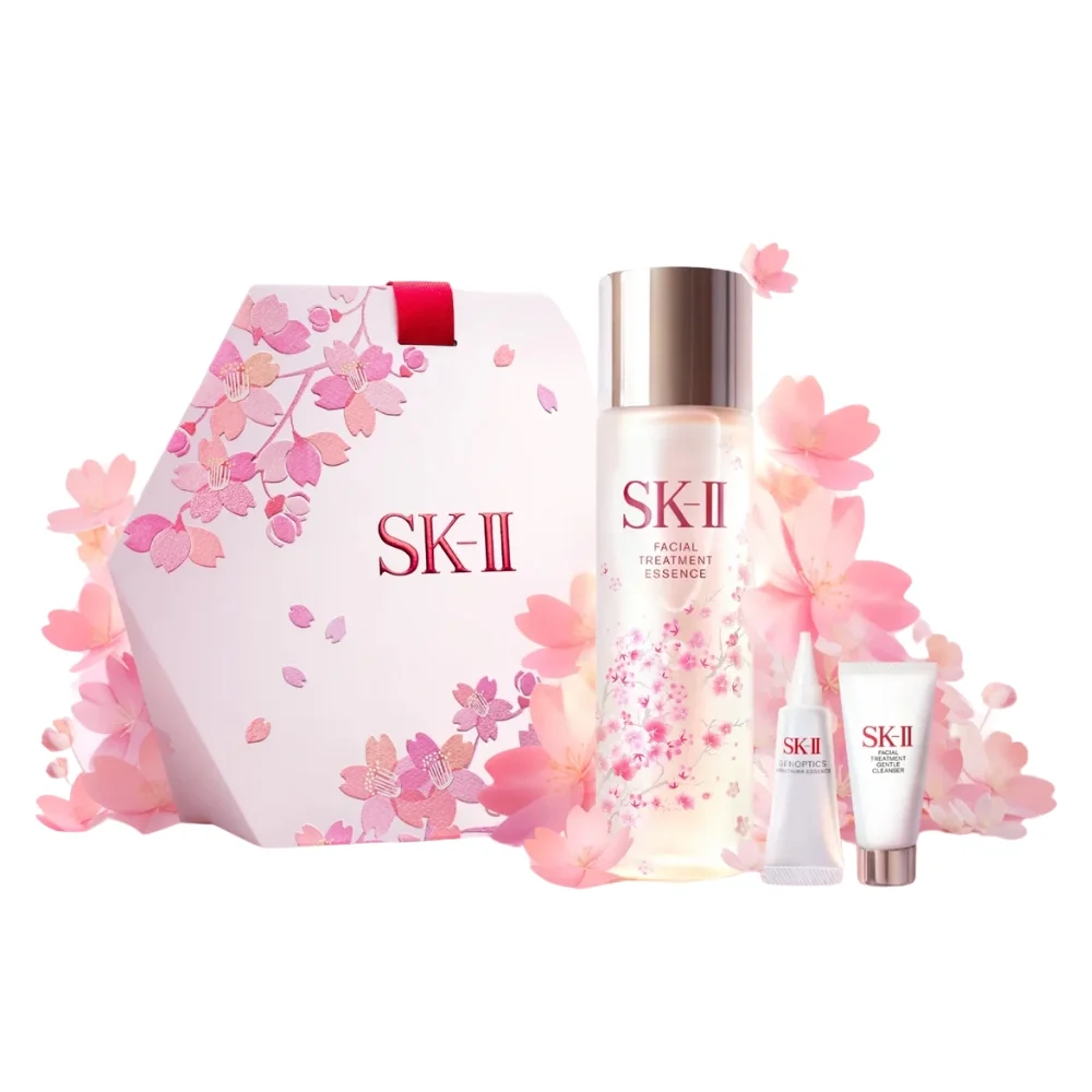 Bộ Dưỡng Da SK‑II Sakura FTE New Life Trial Kit 3 Món – Dưỡng ẩm, Sáng da & Trẻ hoá từ Nhật Bản