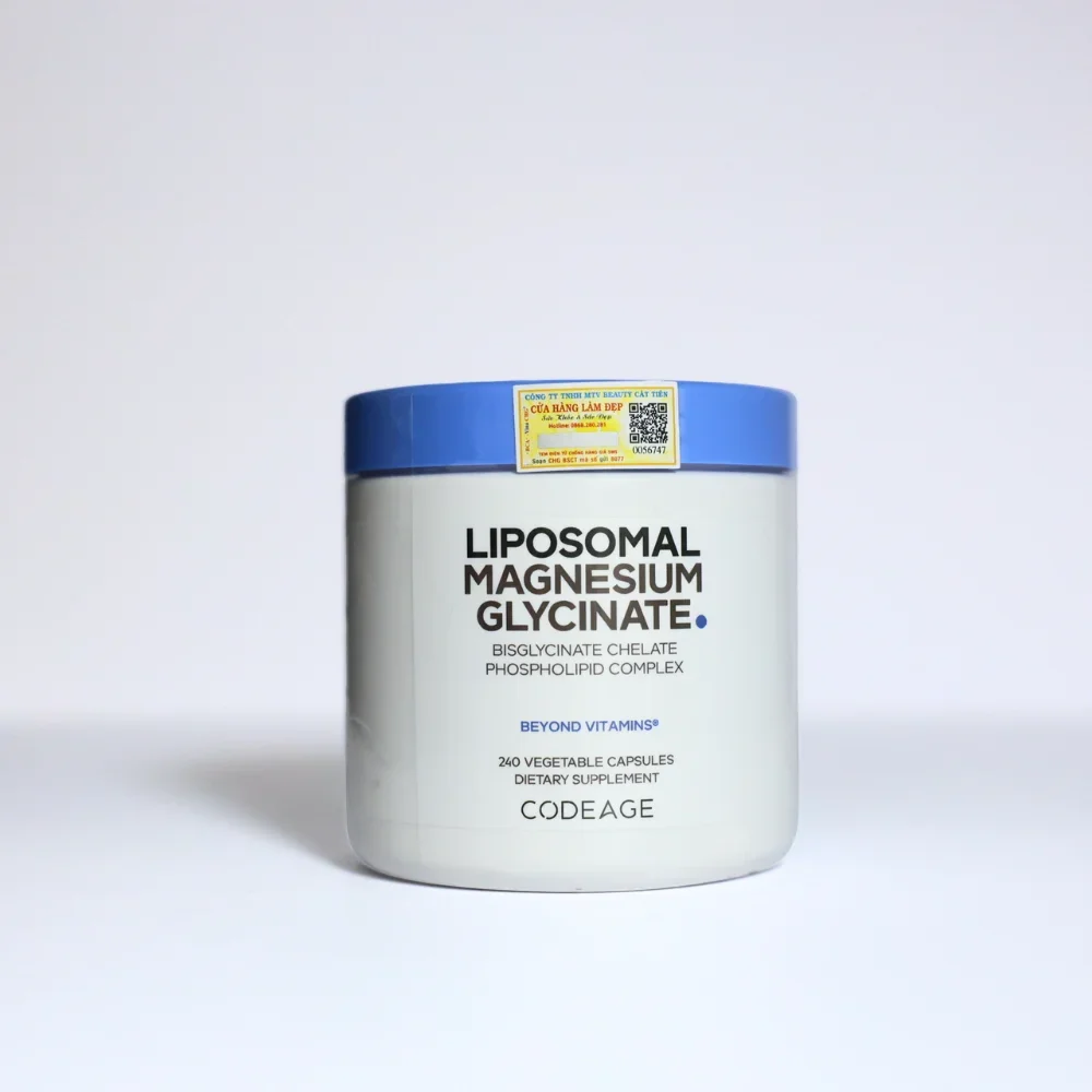 Viên uống bổ sung Magie CodeAge Liposomal Magnesium Glycinate 240 viên – Hỗ trợ giấc ngủ, tim mạch và thể lực