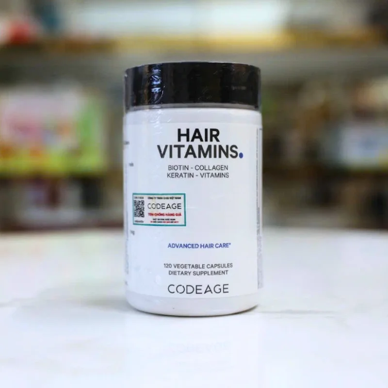 Viên Uống Mọc Tóc Codeage Hair Vitamins 120 Viên - Dưỡng Tóc Toàn Diện Từ Mỹ