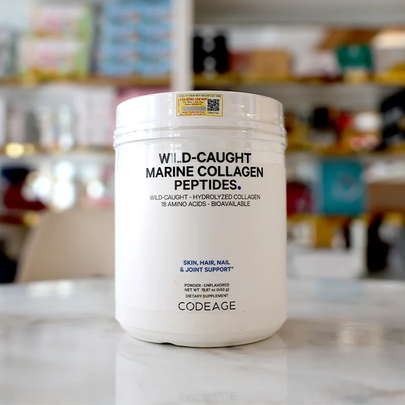 Codeage Wild‑Caught Marine Collagen Peptides 450g – Collagen Bột Đẹp Da USA