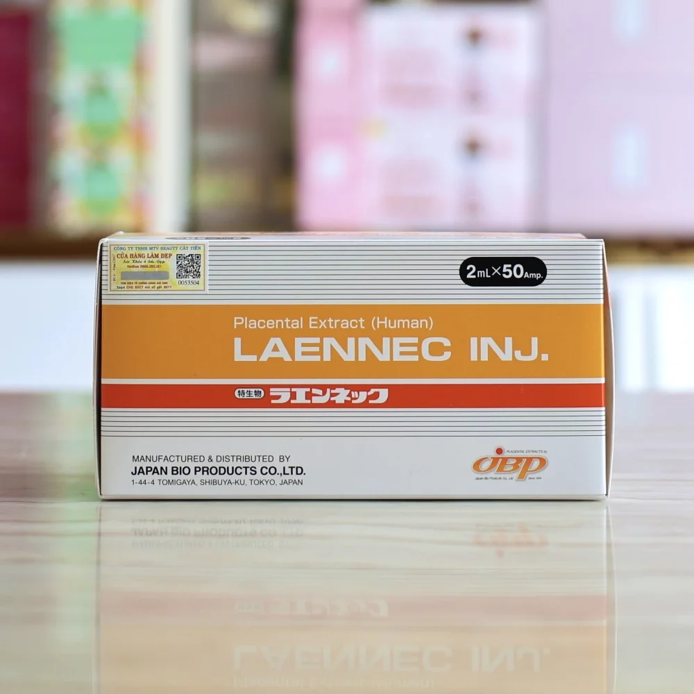Tế Bào Nhau Thai Placenta Laennec Nhật Bản – Hộp 50 ống Trẻ Hoá Da & Cân Bằng Nội Tiết