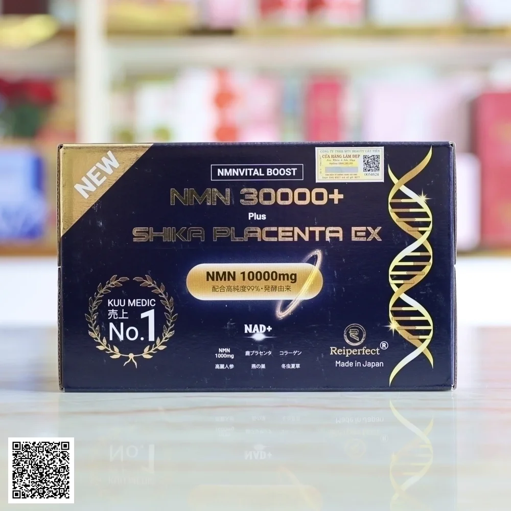 NMN 30000+ Plus Shika Placenta Ex – Nước Uống Trẻ Hóa Tế Bào Nhật Bản 1000mg | Giá 5,5 Triệu - 10 Lọ 50ml