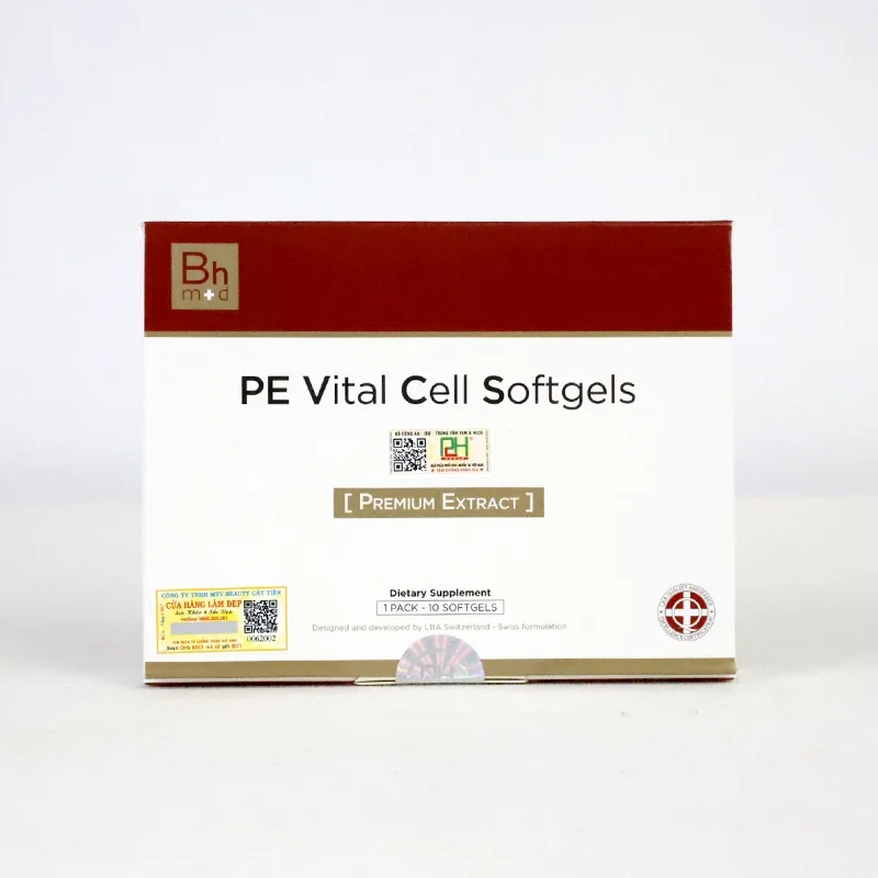 Bhmed Vital Cell Softgels Premium Extract – Viên Uống Tế Bào Gốc Nhau Cừu Thụy Sĩ 10 Viên – Chống Lão Hóa & Làm Sáng Da