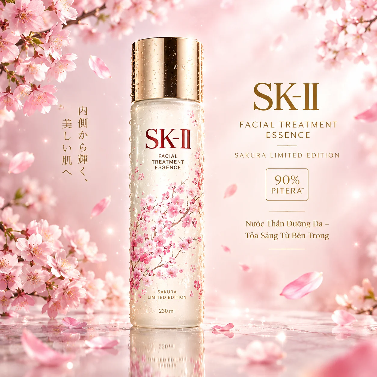 SK-II Facial Treatment Essence Sakura Limited Edition 230ml – Nước Thần Dưỡng Da Nhật Bản