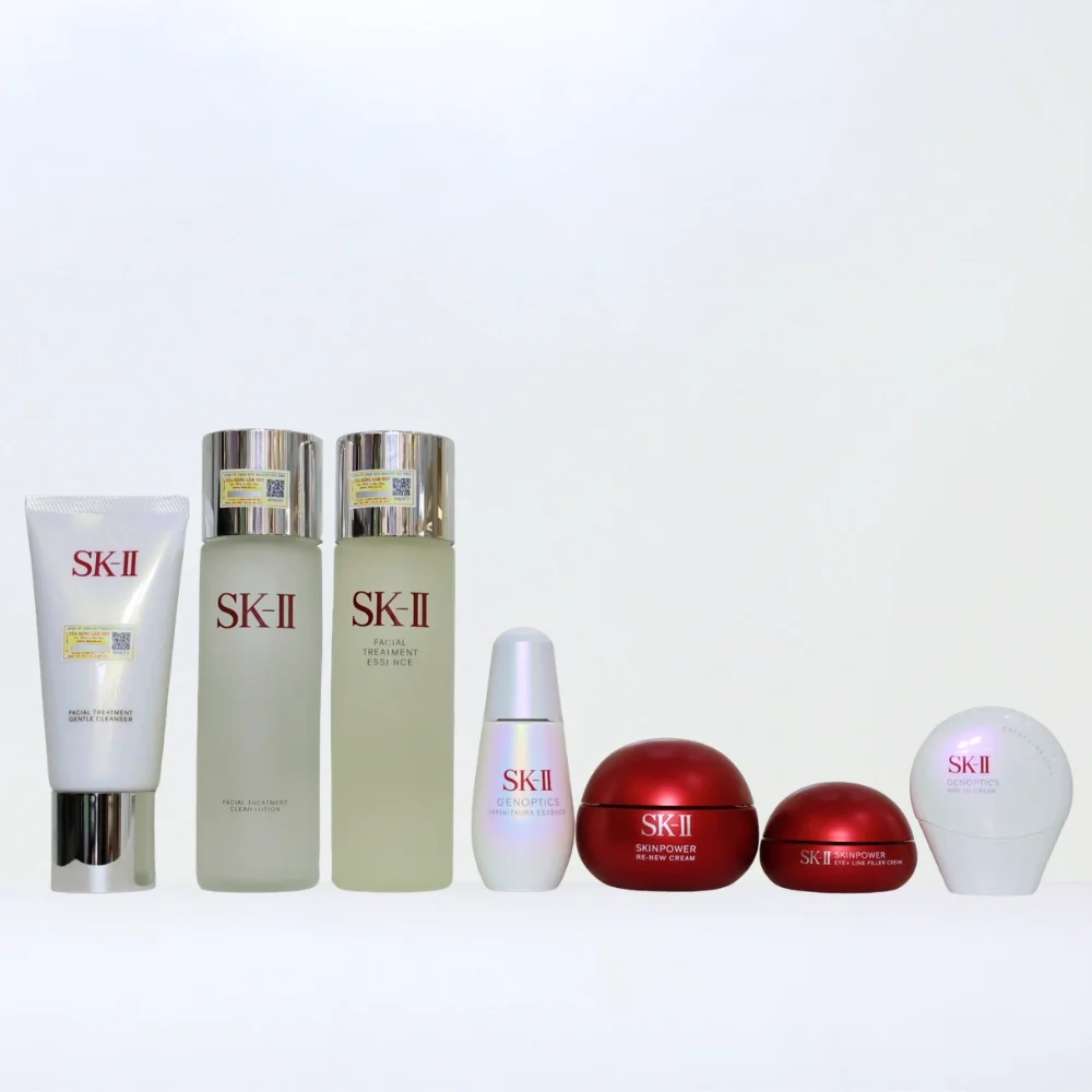 Bộ SK-II GenOptics Infinit Aura Chống Lão Hóa, Trắng Da 7 Sản Phẩm Full-size Nhật Bản – Đánh Giá, Thành Phần & Cách Dùng