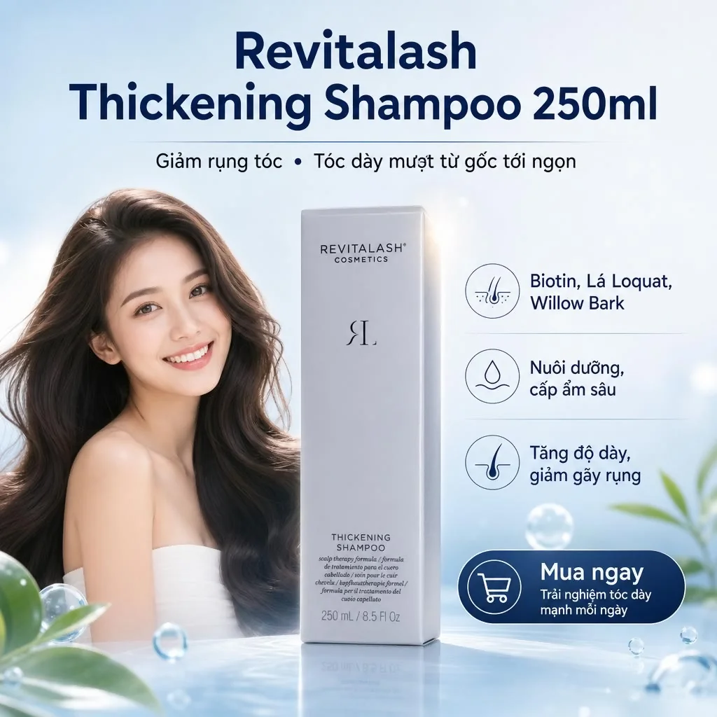 Revitalash Thickening Shampoo 250ml - Dầu gội giảm rụng tóc, kích thước tóc dày mượt
