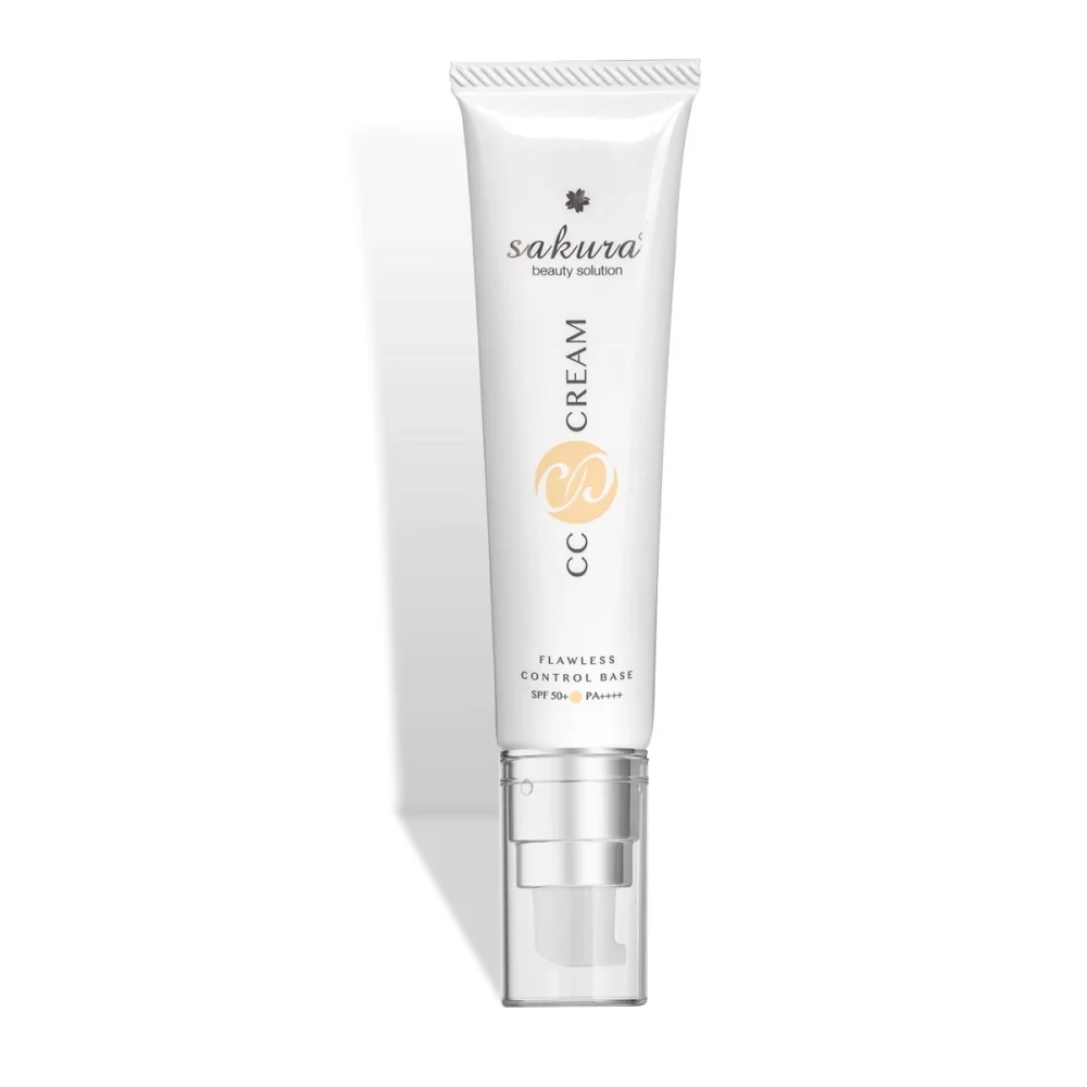 Kem Trang Điểm Chống Nắng Sakura CC Cream Flawless Control Base SPF50+ PA++++ – Làn Da Mịn Màng, Bảo Vệ Toàn Diện